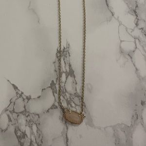Kendra Scott Necklace - rose quartz. Worn 1 time